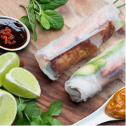 Crispy Pork &amp; Green Apple Rice Paper Rolls